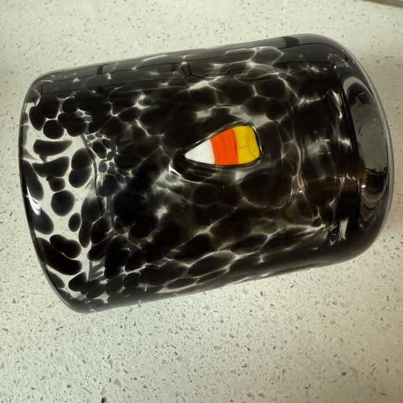 NEW - Blown Glass Halloween Candy Corn Glass - Picture 3 of 4